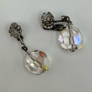 Clip On Vintage Crystal earrings